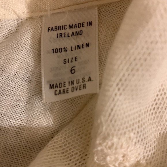 NWT ELEGANT 100% IRISH LINEN BLOUSE - Picture 7 of 7